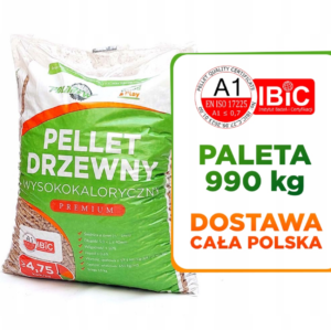 Pellet drzewny sosna opał wysokokaloryczny EN A1 6mm PALETA 990kg PRODUCENT